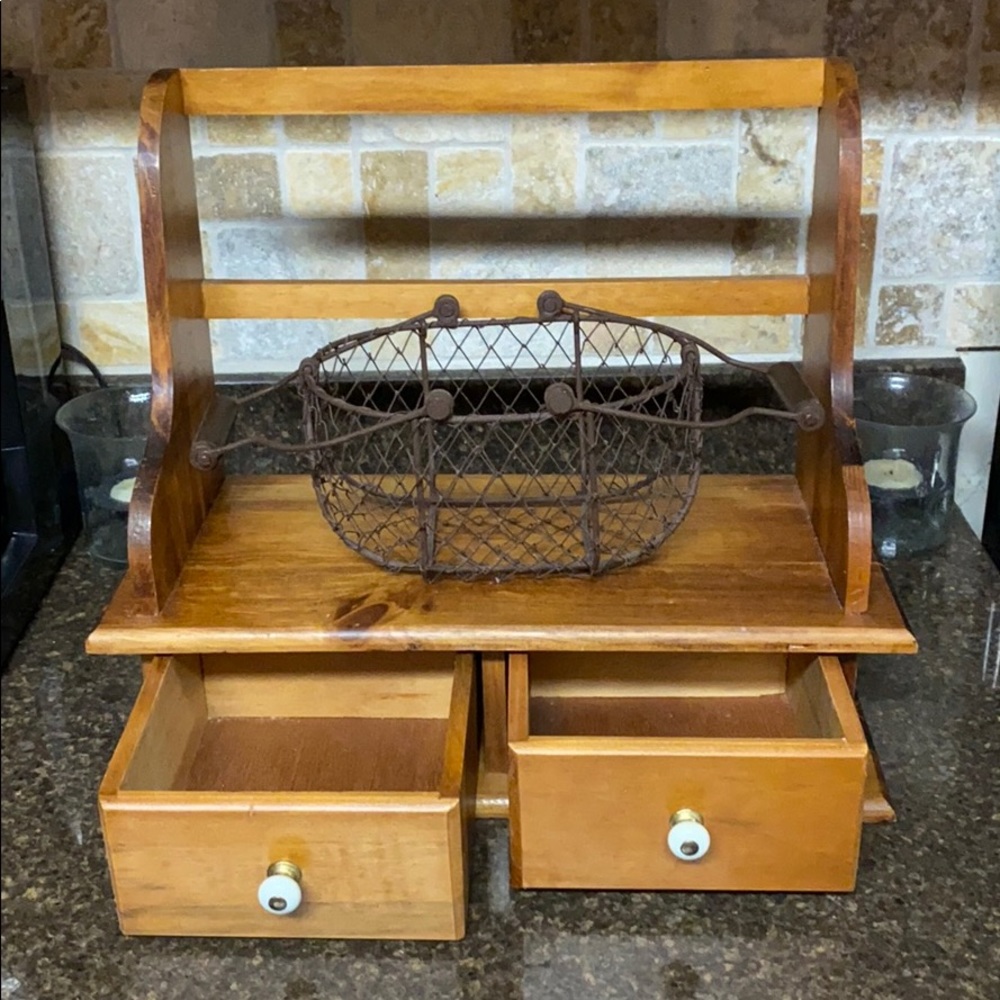 Farmhouse kitchen beauty-spice rack,shelf,drawers